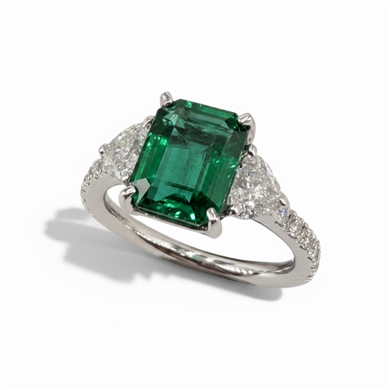 Ring Crivelli Woman in White Gold Smeraldo 2.39 Ct 372/3698 - 372/3698